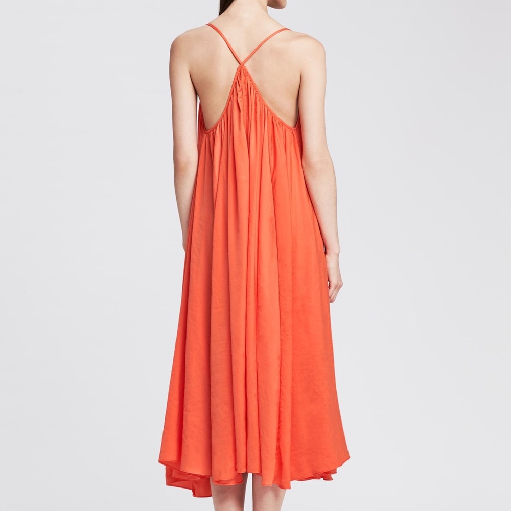 Banana Republic Silky Coral Dream Trapeze Dress - Picture 2 of 6
